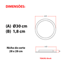 Ver imagem 5 de Plafon Led Avant Pop Embutir 24w 6500k Bivolt Redondo 30cm