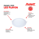 Ver imagem 4 de Plafon Led Avant Pop Embutir 24w 6500k Bivolt Redondo 30cm
