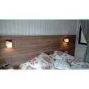Ver imagem 2 de Arandela Com Cúpula Para Painel Quarto Cabeceira Cama - Cúpula Branca