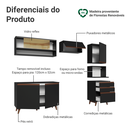 Ver imagem 7 de Armário de Cozinha Completa 250cm Preto Reims Madesa 10