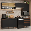 Ver imagem 1 de Armário de Cozinha Completa 250cm Preto Reims Madesa 10