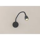 Ver imagem 2 de Kit 2 Unidades Arandela Led 3w 3000k Haste Flexível Quarto Cabeceira Cama Leitura - Preto