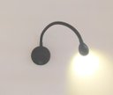 Ver imagem 3 de Arandela Led 3w 3000k Haste Flexível Quarto Cabeceira Cama Leitura - Preto