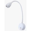 Ver imagem 1 de Arandela Led 3w 3000k Haste Flexível Quarto Cabeceira Cama Leitura - Branco