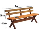 Ver imagem 7 de Conjunto Mesa Madeira Maciça para Churrasco Mel + 4 Bancos Estofados Laranja