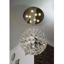 Ver imagem 4 de Lustre de Cristal Legitimo Globo 40cm Sala de Estar Mesa Jantar Quarto Living G140 com Lâmpadas Led