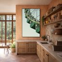 Ver imagem 1 de Quadr Canvas Roda Gigante Verde Vintage 60x40cm Mold Preta