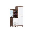 Ver imagem 6 de Guarda Roupa 2 Portas e 4 Gavetas C- 1 Espelho Melissa Nature-off White - Acp