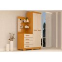 Ver imagem 1 de Guarda Roupa 2 Portas e 4 Gavetas C- 1 Espelho Melissa Nature-off White - Acp