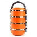 Ver imagem 3 de Kit 3 Marmita Fitness Quadrupla de Inox Marmiteira Termica Hermetica 4 Compartimentos