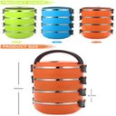 Ver imagem 4 de Kit 3 Marmita Fitness Quadrupla de Inox Marmiteira Termica Hermetica 4 Compartimentos