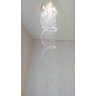 Lustre de Cristal Legitimo Espiral 60cm Pé Direito Duplo Vão de Escada Sala Alta ESP60 - 2,30 m - 2