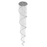 Lustre de Cristal Legitimo Espiral 60cm Pé Direito Duplo Vão de Escada Sala Alta ESP60 - 2,30 m - 1