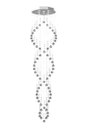 Ver imagem 2 de Lustre de Cristal Legitimo DNA 42cm Pé Direito Duplo Vão de Escada Sala Alta DNA42 - 1,50 m