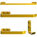 Ver imagem 1 de Kit Acessórios para Banheiro Dourado 4 Peças Plus