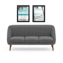 Ver imagem 1 de Kit 2 Quadros Decorativos Praia para Relaxar 24x18cm - com Vidro:moldura Branca