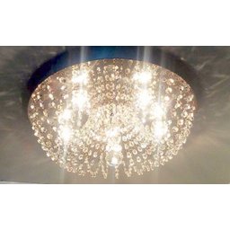 Plafon de Cristal Legitimo Redondo 50cm Soq 8xg9 - 4