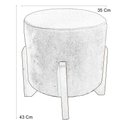 Ver imagem 2 de Puff Redondo Arthur Suede Veludo MV Estofados Bege