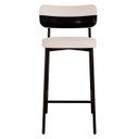 Ver imagem 6 de Banqueta Alta Bar Estofada Kit 2 Ella M25 Linho Palha/preto - Mpozenato