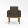 Poltrona Decorativa Base + Reforçada Oferta Tecido Courino Cor:Marrom - 2