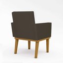 Ver imagem 3 de Poltrona Decorativa Base + Reforçada Oferta Tecido Courino Cor:Marrom
