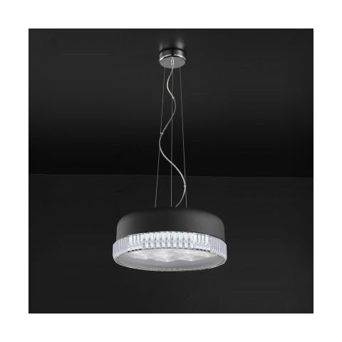 Pendente Alumínio Cristal 6 Luzes Led 3w Bella Iluminação