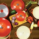 Ver imagem 5 de Jogo 5 Panelas Laranja Cerâmica Indução Cook&chef Mimo Style