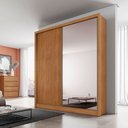 Ver imagem 1 de Guarda-roupa Virtus 1600 com 1 Porta Espelho Peliculado 2 Portas e 3 Gavetas