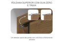 Ver imagem 7 de Guarda Roupa Solteiro com Espelho 100% MDF 2 Portas de Correr 3 Gavetas 162cm Virtus Plus Cumaru - N