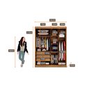 Ver imagem 5 de Guarda-roupa Virtus 1600 com 1 Porta Espelho Peliculado 2 Portas e 3 Gavetas