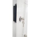 Ver imagem 3 de Porta Lambril de Alumínio Branco com Puxador e Vidro Linha Veneza:Direita/ 210 x 80