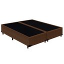 Ver imagem 1 de Cama Box King Bipartido Suede Mega Cama Marrom 192x203x42cm