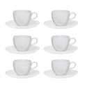 Ver imagem 1 de CONJUNTO 6 XÍCARAS DE CHÁ 220ML com PIRES 16CM RYO WHITE - OXFORD PORCELANAS