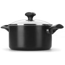 Ver imagem 4 de Caçarola Induct+ Preta 22 Cm 3,7 L em Alumínio com Revestimento Interno Antiaderente Multiflon