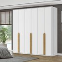 Ver imagem 1 de Guarda-roupa Casal Barcelona 6 Portas 4 Gavetas Branco Fosco - Mx Móveis