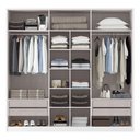 Ver imagem 3 de Guarda-roupa Casal Barcelona 6 Portas 4 Gavetas Branco Fosco - Mx Móveis