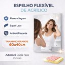 Ver imagem 7 de Espelho Adesivo Gigante 60cm Acrilico Placa Adesiva Flexivel Retangular Autocolante Parede Leve Gran