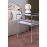 Mesa de Cabeceira Em Acrílico Cristal com Prateleira - 2