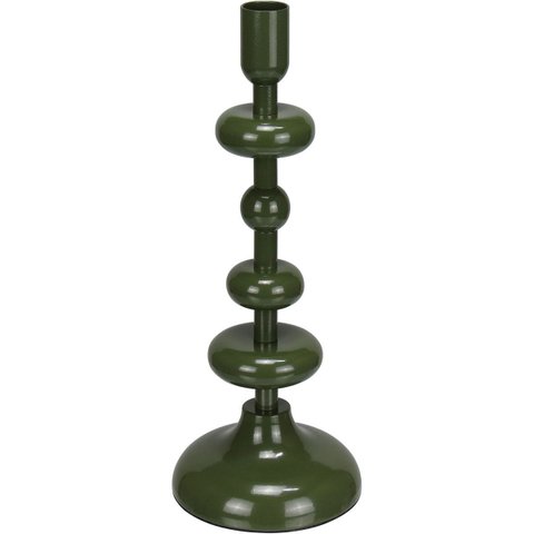 Castiçal Decorativo Porta Vela Home&co Metal 26x10x10cm Verde