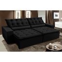 Ver imagem 2 de Sofá Elegance Retratil e Reclinavel 2,32 Mts Veludo Preto