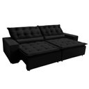 Ver imagem 1 de Sofá Elegance Retratil e Reclinavel 2,32 Mts Veludo Preto