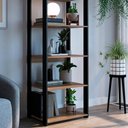 Ver imagem 2 de Estante Livreiro 183x60cm 05 Prateleiras Preto Montana Proddy Preto Montana
