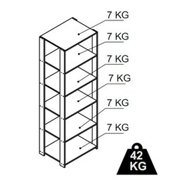 Estante Livreiro 183x60cm 05 Prateleiras Preto Montana Proddy Preto Montana - 3