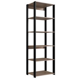 Estante Livreiro 183x60cm 05 Prateleiras Preto Montana Proddy Preto Montana - 6