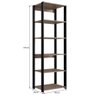 Estante Livreiro 183x60cm 05 Prateleiras Preto Montana Proddy Preto Montana - 4