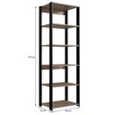Ver imagem 4 de Estante Livreiro 183x60cm 05 Prateleiras Preto Montana Proddy Preto Montana