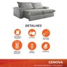 Sofá Retrátil Reclinável Genova 2,80 Metros 4 Lugares - 11