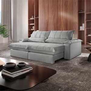 Sofá Retrátil Reclinável Genova 2,80 Metros 4 Lugares