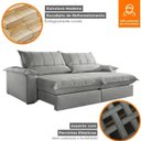 Ver imagem 6 de Sofá Retrátil Reclinável Genova 2,80 Metros 4 Lugares