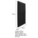 Ver imagem 5 de Cabeceira Solteiro Bali P02 90 cm Para Cama Box Suede Preto